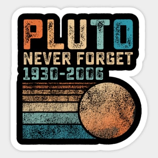 Pluto Never Forget Funny Astronomy Space Science Nerd Sticker